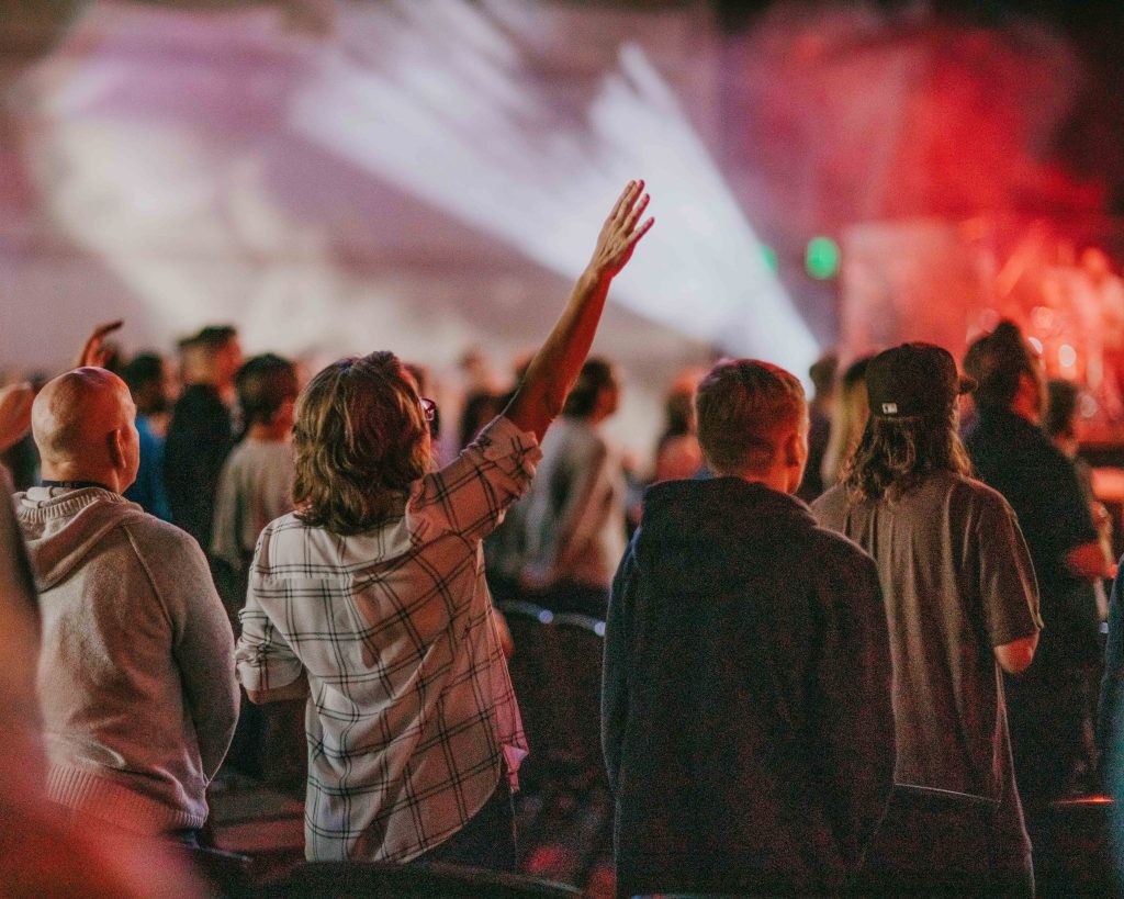People worshipping together